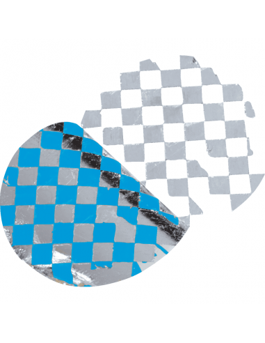 Keuringssticker met jaartal (anti-fraude dambordpatroon), vel