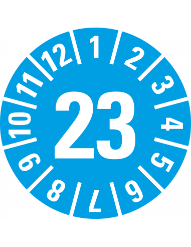 Keuringssticker met jaartal (anti-fraude dambordpatroon), vel