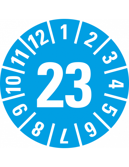 Keuringssticker met jaartal (anti-fraude dambordpatroon), vel