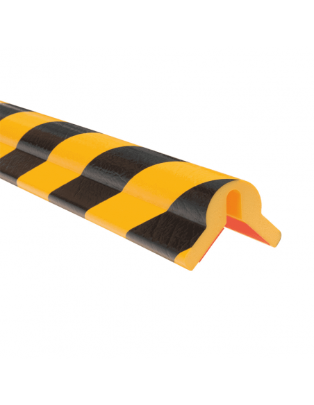 Knuffi stootrand type Y hoekprofiel, geel zwart