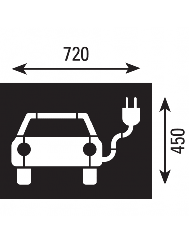Spuitsjablonen parkeerplaats elektrische auto - kunststof - 2 stuks
