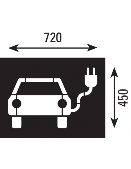 Spuitsjablonen parkeerplaats elektrische auto - kunststof - 2 stuks