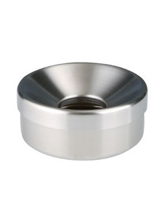 Tafelasbak, deksel afneembaar, zilver, rvs