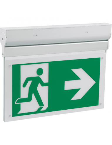 Nooduitgang naar bverlichting L-lux Eco, met pictoset, naar rechts