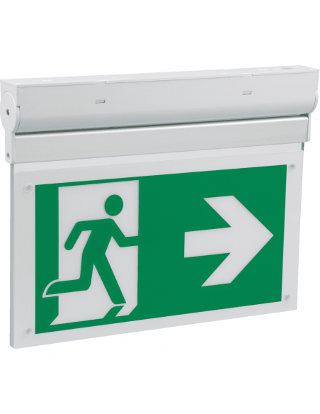 Nooduitgang naar bverlichting L-lux Eco, met pictoset, naar rechts