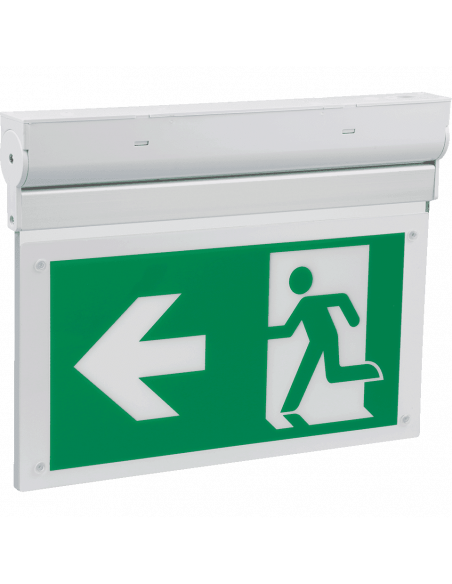 Nooduitgang naar bverlichting L-lux Eco, met pictoset, naar links