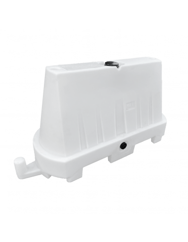 Kunststof barrier, 1000 x 600 mm, 32 liter, wit