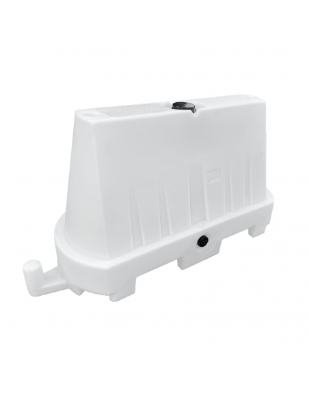 Kunststof barrier, 1000 x 600 mm, 32 liter, wit