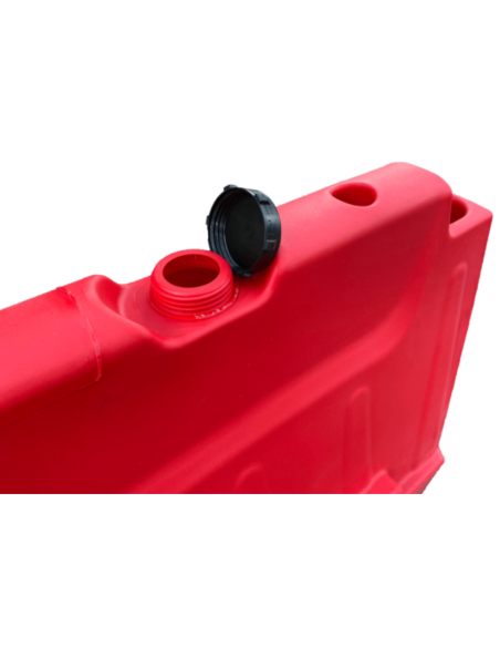 Kunststof barrier, 1000 x 800 mm, 32 liter, rood