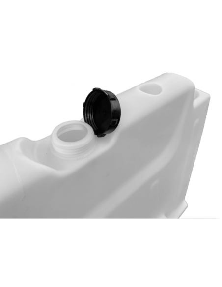 Kunststof barrier, 1000 x 800 mm, 32 liter, wit