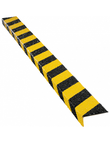 Anti slip trapneus, geel zwart, 30 x 70 x 1000 mm