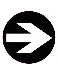 Braker - Piste bord zwart 200 mm met pijl