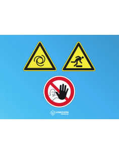 Omega Visser - Auto machinery tripping access 3 symbolen, A3-formaat