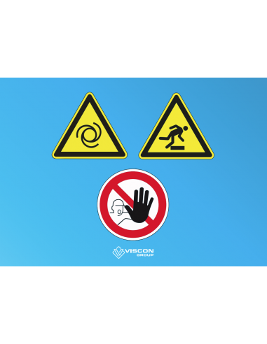 Omega Visser - Auto machinery tripping access 3 symbolen, A3-formaat