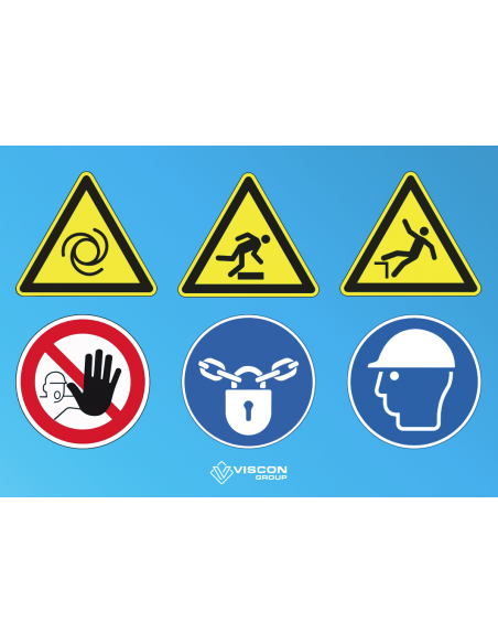 Omega Visser - Auto machinery tripping falling 6 symbolen, A3-formaat