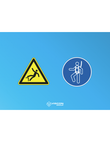 Omega Visser - Falling hazard 2 symbolen, A3-formaat