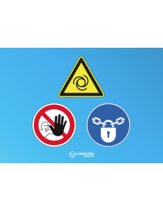 Omega Visser - Auto machinery lockout 3 symbolen, A3-formaat