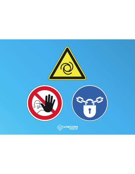 Omega Visser - Auto machinery lockout 3 symbolen, A3-formaat