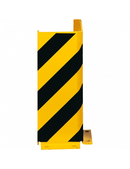 Hoekbeschermer muur met strepen, 400 x 160 mm, geel zwart