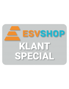 Maan - Sticker Attention 90 x 45mm, geel zwart