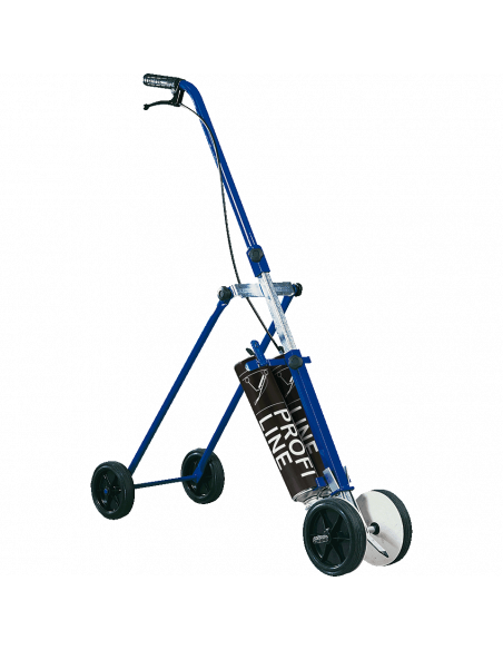 Profiline lijnentrekker met 6 bussen markeerverf op vier wielen