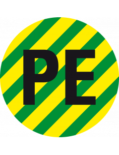 Beschermende PE geleider sticker, vel, groen geel