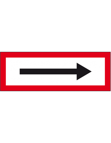 Bord pijl brandweer, 105 x 297 mm, kunststof