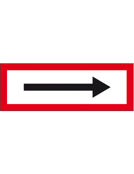 Bord pijl brandweer, 105 x 297 mm, kunststof