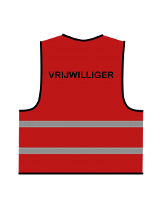 Vrijwilliger hesje rood