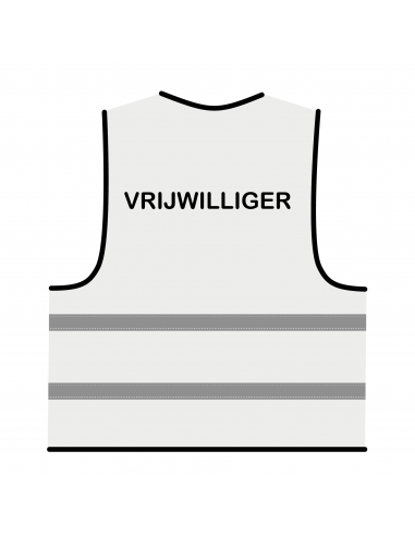 Vrijwilliger hesje wit