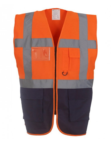 Veiligheidshesje met rits oranje, marineblauw kopen?