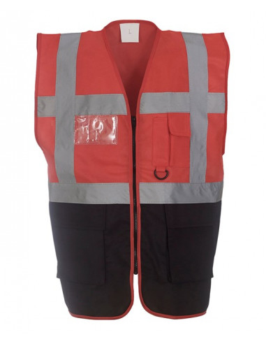 Veiligheidshesje met rits rood, zwart kopen?