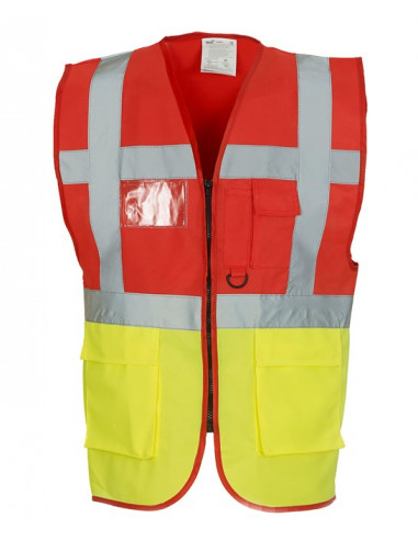 Veiligheidshesje met rits rood, geel kopen?