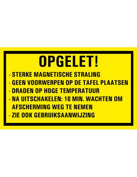 Bord met tekst 'Opgelet' kunststof 250 x 150 mm