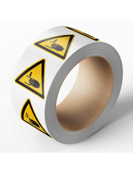 Waarschuwingssticker handbeklemming, 500 per rol, W024