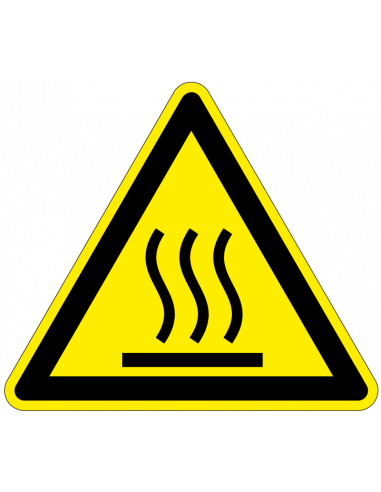 Waarschuwingssticker hoge temperaturen, 500 per rol, W017