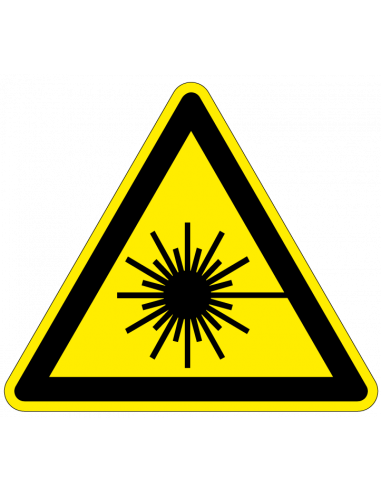 Waarschuwingssticker laserstraal op rol, 25 mm, 500 stuks, W004