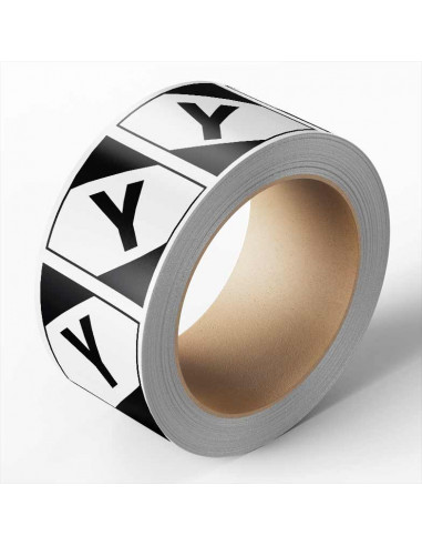 ADR sticker beperkte hoeveelheden Y, zelfklevend papier, 1000 op rol, zwart wit