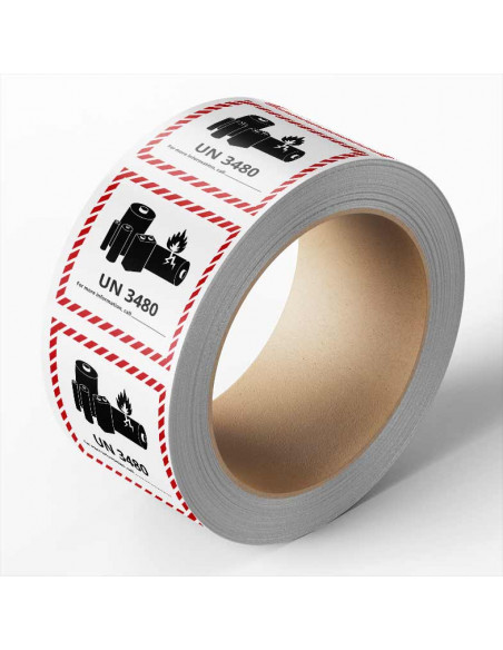 Sticker Lithium-Ion UN3480 op rol