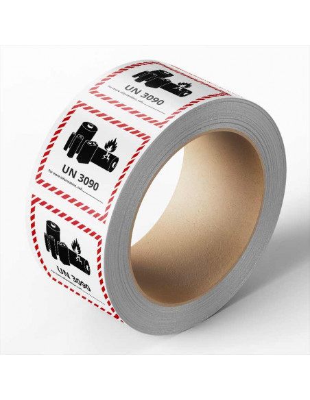 Sticker Lithium-lon UN3090 op rol