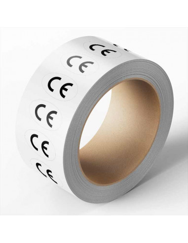 CE-label, ovaal, 500 stickers per rol