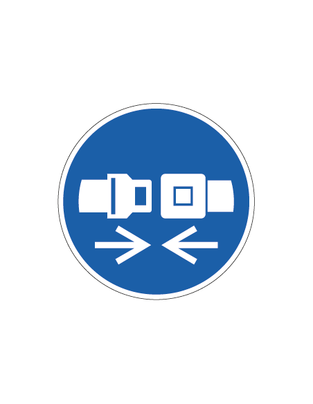 Veiligheidsgordel verplicht sticker op rol, 25 meter, M020