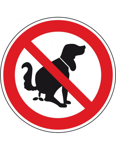 Voordeelset verboden te poepen voor honden bord, buispaal en scharnierbeugel
