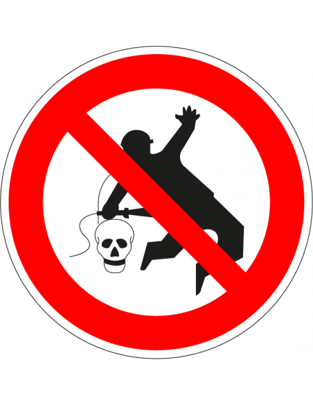 Niet met perslucht reinigen sticker, rood wit, pictogram verboden te reinigen met perslucht, rond