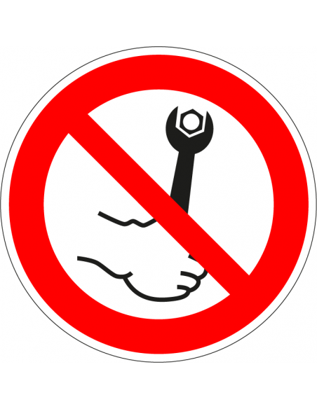 Aandraaien verboden sticker,  rood wit, pictogram aandraaien verboden, rond