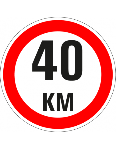 Maximaal 40 km sticker