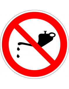 Verboden te smeren sticker, rond, rood wit, verboden te smeren pictogram