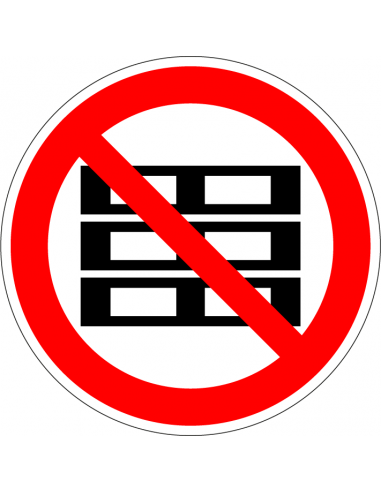 Verboden pallet te plaatsen bord, kunststof, rood wit, pictogram pallet