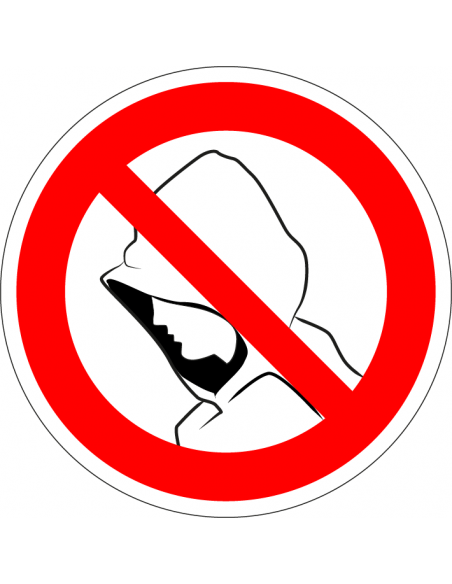 Verboden capuchon te dragen bord, kunststof, rood wit, pictogram capuchon, verbodsbord
