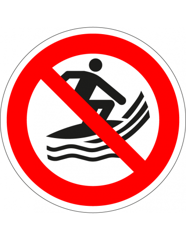 Verboden te surfen sticker, ISO 7010, P059 kopen?